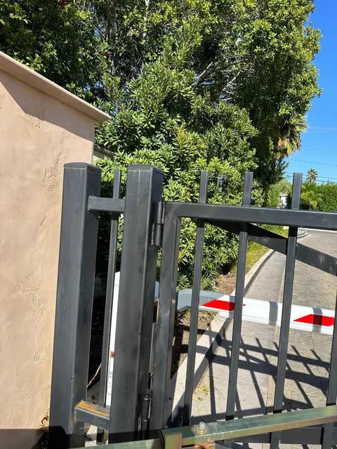 Gate post and hinge detail