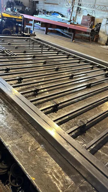 Metal panel fabrication in the workshop